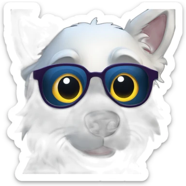 Loup qui brille dans la nuit sticker