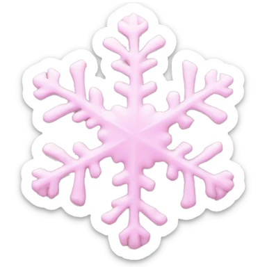 Baby pink snow flake sticker