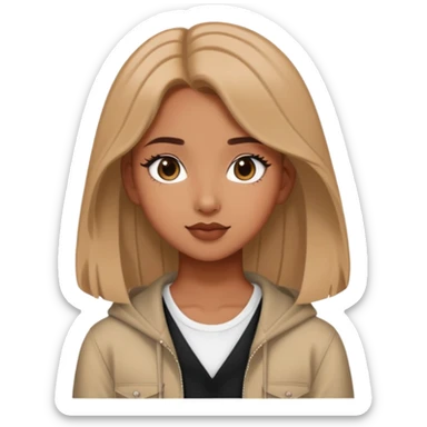 A Pinterest girl in a BTS outfit named Yasmin with a very beautiful face sticker