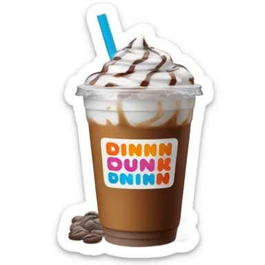 Iced coffee Dunkin sticker