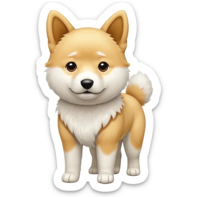 Jindo dog white sticker