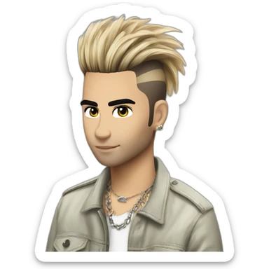 Bill Kaulitz hair down Arthur movie sticker