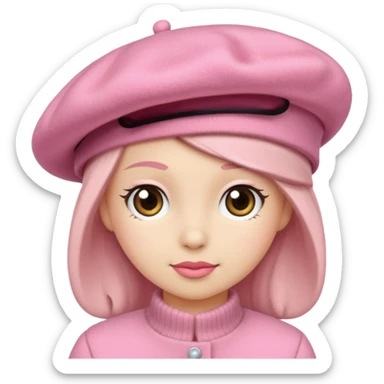 only a pink beret hat sticker