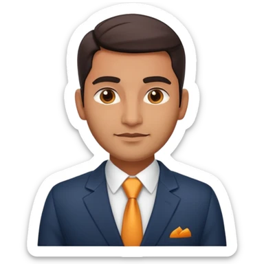 An Indian hard working hotel manager with handsome and attractive appearance. sticker