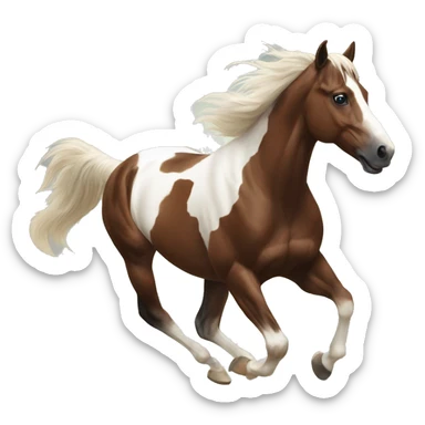 a paint mustang galloping  sticker