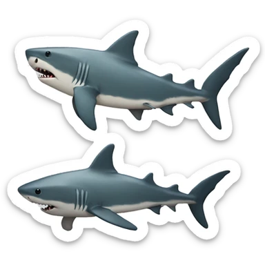 nonchalant dreadhead shark sticker
