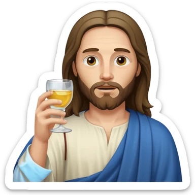 Jésu qui bois de la vodka  sticker