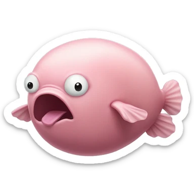 Blobfish that is cartoony sticker