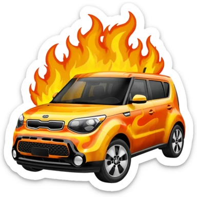 Kia soul on fire sticker