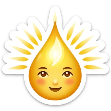 A glimmer like a ray of sunlight. sticker