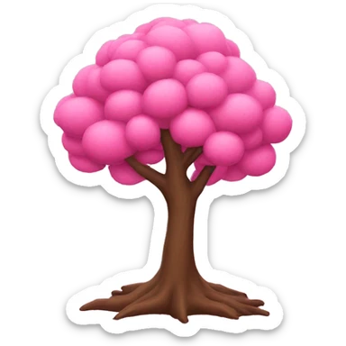 Pink tree  sticker