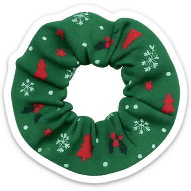 Christmas scrunchie remove background sticker