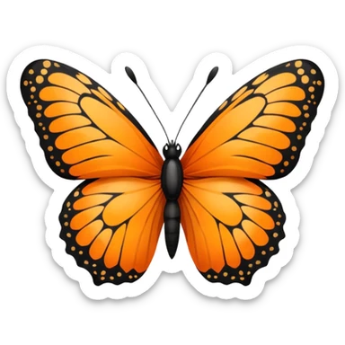 🦋 orange sticker