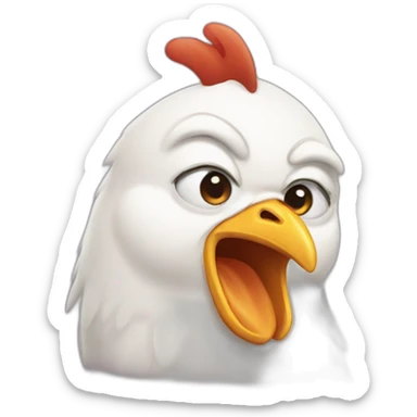 A chicken crying  sticker