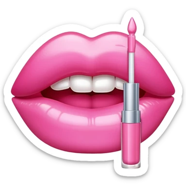 صورتی  لب لیب گلاس sticker