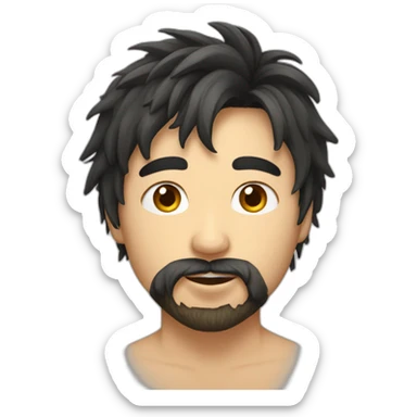 scruffy-man-kiss-asian-woman sticker