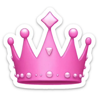 Pink princess crown sticker