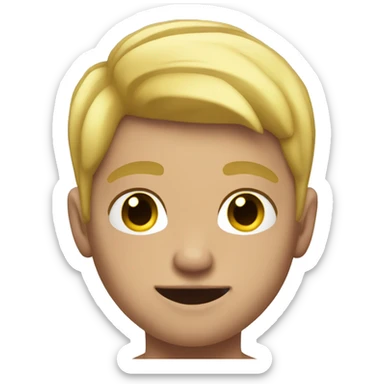 blonde boy cute fade big muscle sticker