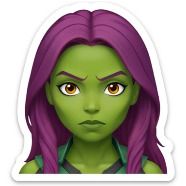 Gamora marvel character face only

 sticker