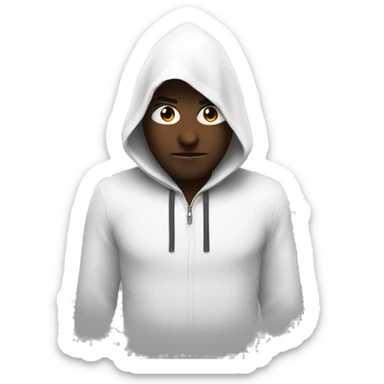 An assassin emoji with a white hood sticker