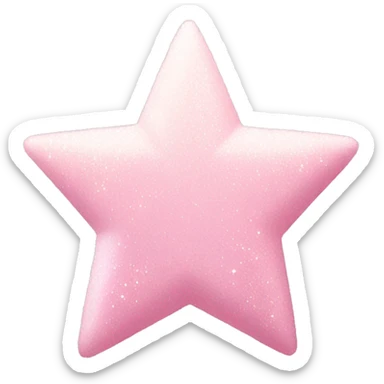 pale pink star sparkle sticker