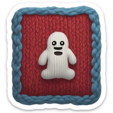 Knitted blanket sticker