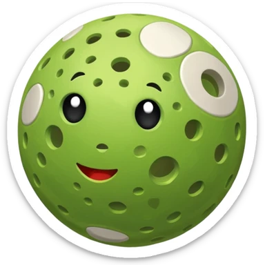 Emoji de una pelota de pickleball sticker