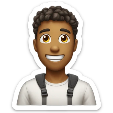 Smart boy with wow reaction  sticker