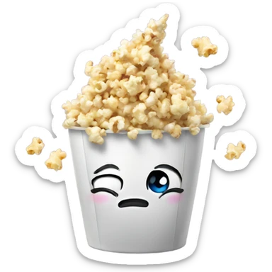 Unicorn farting popcorn sticker