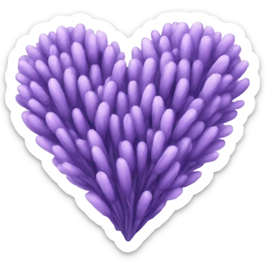 lavender heart sticker