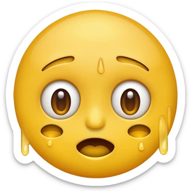 Make the ugh emoji sweat sticker