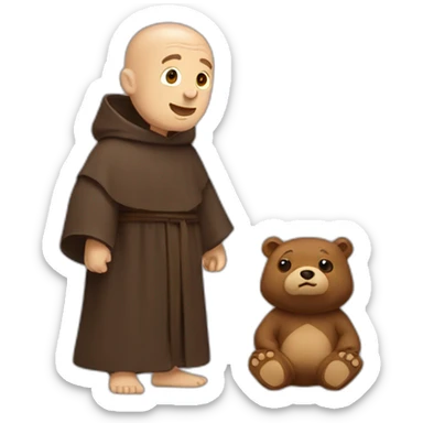 friar with bear sticker
