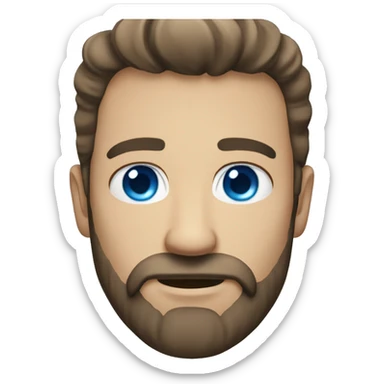 Man-bearded blue eyes sticker