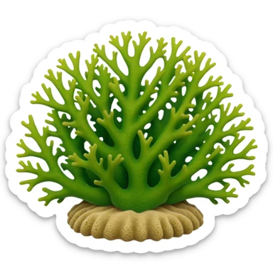 green Coral in sea sticker