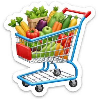emoji for groceries like cart sticker