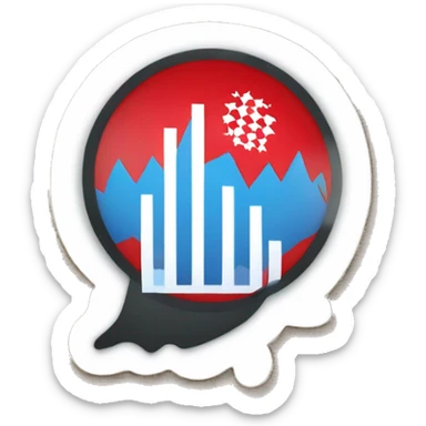 a stock graph going upwards with the stock name Bayern-Sticker sticker