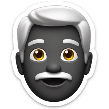 Crie o emoji de um homem de pele escura malhando com alteres sticker