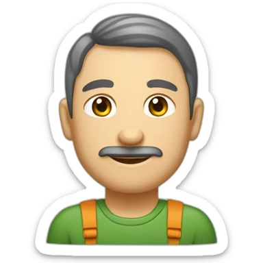 •	Un agriculteur apporte un surplus de légumes fraîchement récoltés. sticker