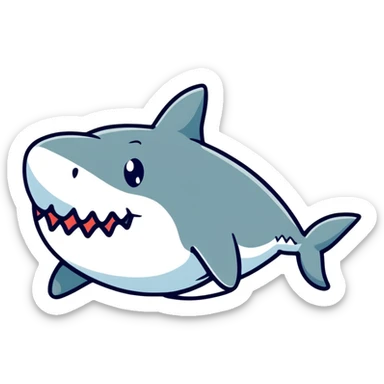 shark wearing a top hat sticker