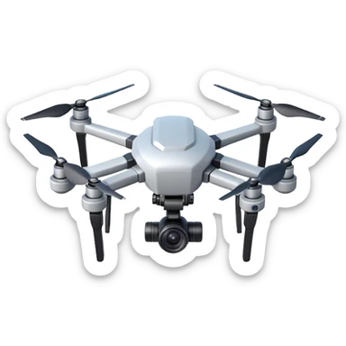 professional camera drone object icon, stabilized gimbal camera, large lens, futuristic drone body, 3D cartoon, mobile game icon style, centered, clean background, no text, no watermark
  sticker