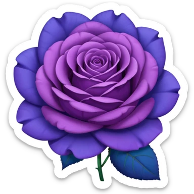 rose shape flower, no stem, now make it a blue purple color. dont use two colors, just one, the color code is: 0019ff sticker