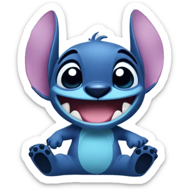 Stitch saying hi sticker