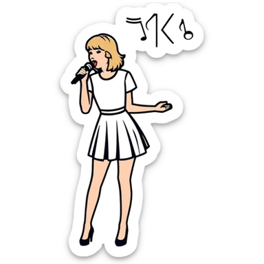Taylor swift singing sticker