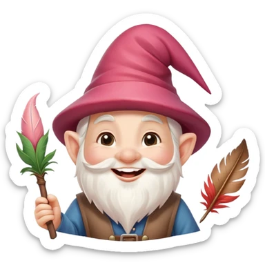 Tickle gnome sticker