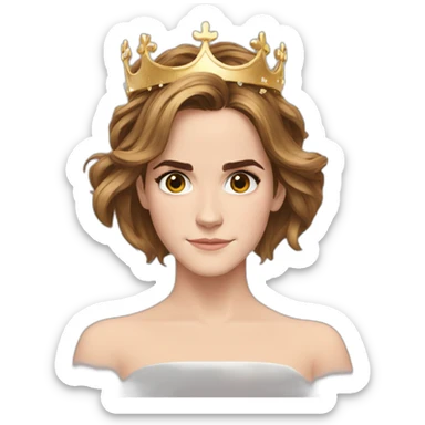 Emma watson avec une couronne sticker