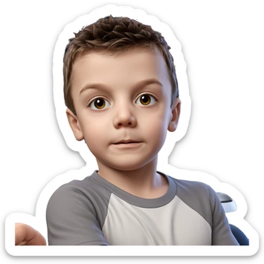 realistic portrait of man sticker