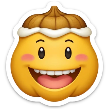 Emoji de pele preta com aparelho dentário bragets com os dentes a mostra bem amarelo sticker