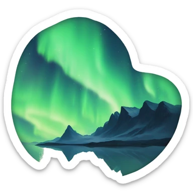 northern lights sticker