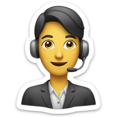 customer service agent sticker