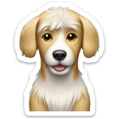 Blonde dog groomer with dog sticker